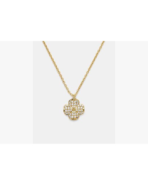 Kate Spade White Flower Pave Mini Pendant