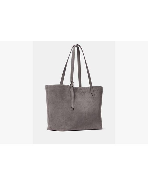 Kate Spade Gray 454 Suede Large Tote