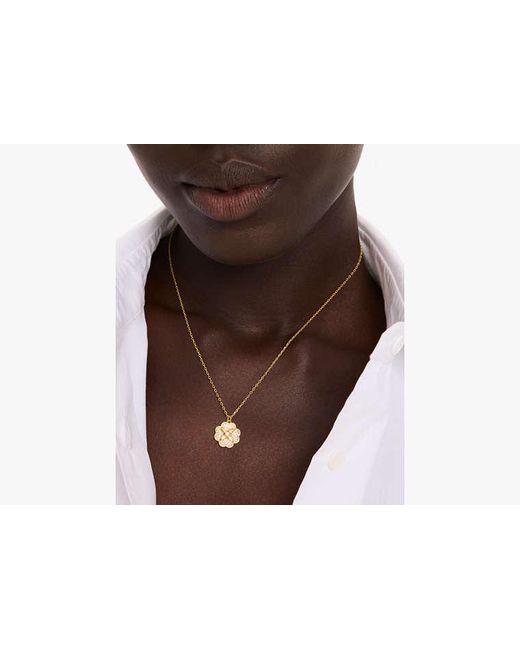 Kate Spade White Heritage Bloom Mini Pendant