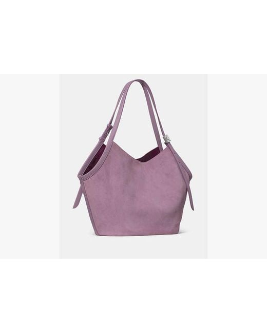 Kate Spade Purple Deco Suede Tulip Tote