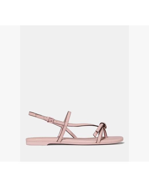 Kate Spade White Loop Flat Sandal