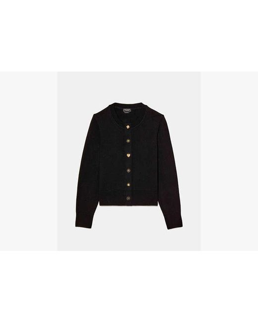Kate Spade Black Novelty Button Nell Cardigan