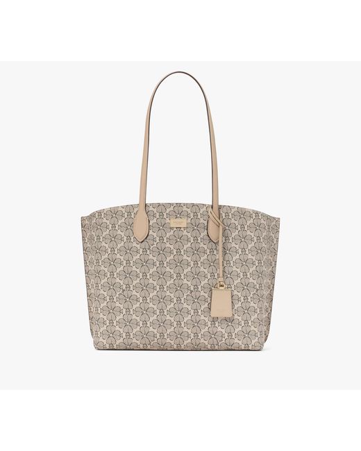 Kate Spade Gray Suite Spade Flower Large Work Tote