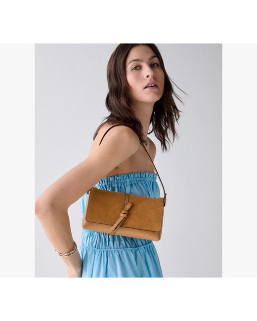 Kate Spade Brown Loop Suede Small Shoulder Bag