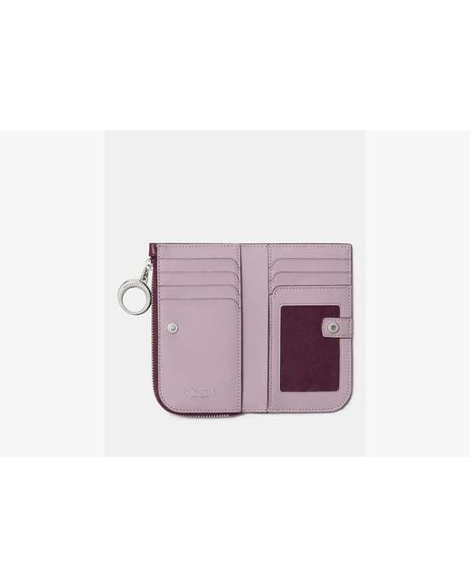 Kate Spade Purple Halo Fine Grain Leather Small Slim Bifold Wallet