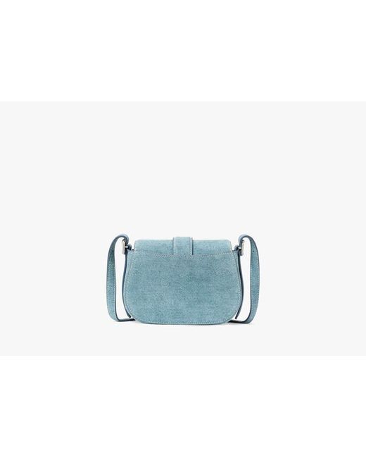 Kate Spade Blue Nouveau Mini Saddle Bag
