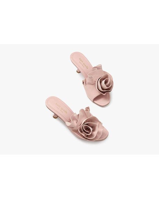 Kate Spade Pink Flourish Heeled Sandal