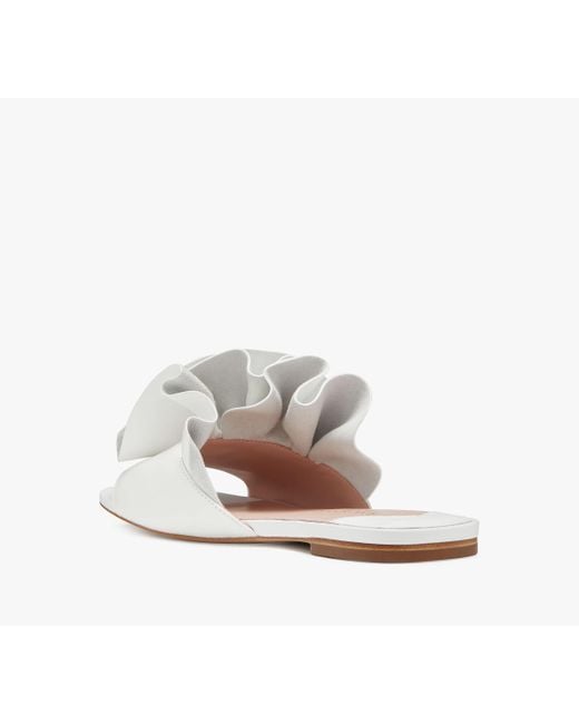 Kate Spade White Flourish Slide Sandals