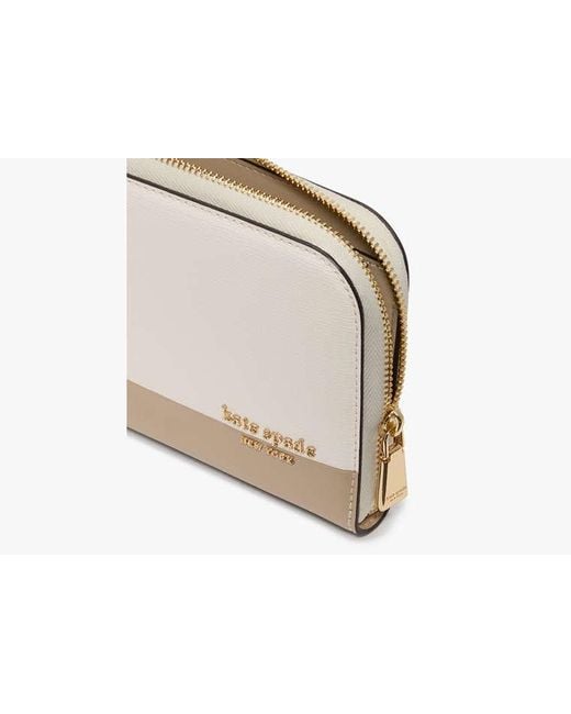 Kate Spade White Devin Colorblocked Zip Around Continental Wallet