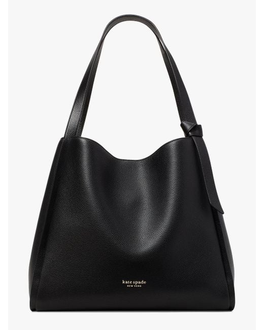 Kate Spade Leather Knott Extra-large Shoulder Bag in Black | Lyst