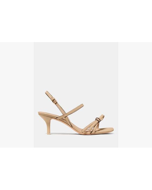 Kate Spade White Loop Kitten Heel Sandals