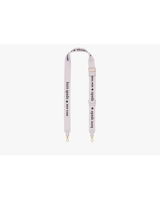 Kate Spade White Kate Spade Logo Webbing Bag Strap