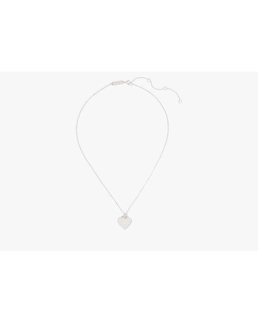 Kate Spade White Kate Spade Fine Meant To Be Heart Pendant