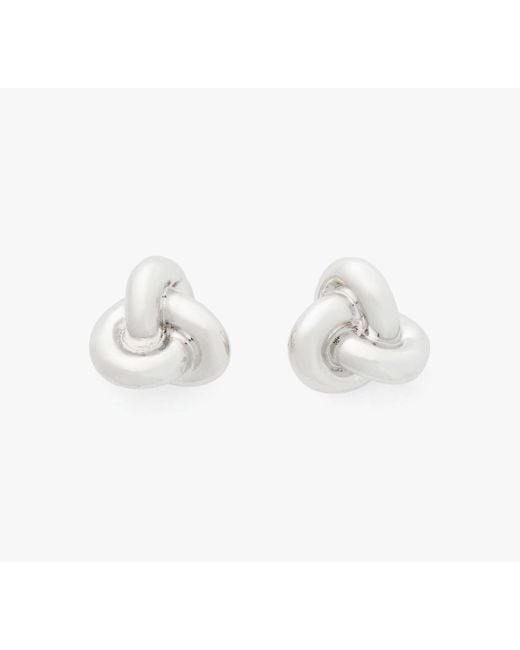 Kate Spade White Double Knot Studs
