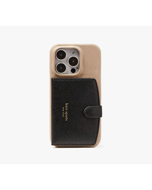 Kate Spade Black Morgan Colorblocked Iphone 14 Pro Cardholder Case