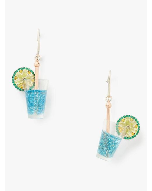 Kate Spade Blue Good Spirits French Wire Drop Earrings