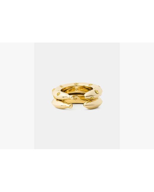 Kate Spade Metallic Summer Daze Banana Stacked Rings