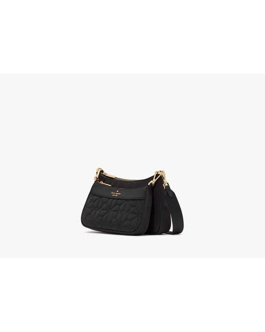 Kate Spade Black Duet Quilted Fabric Small Crossbody