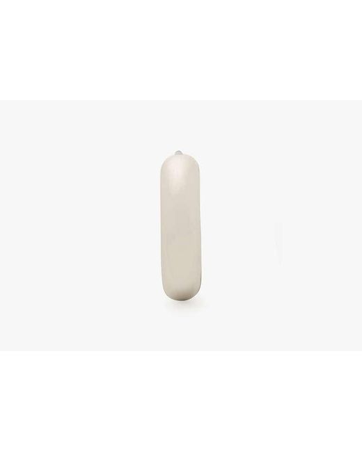 Kate Spade White Brilliant Statements Metal Huggies