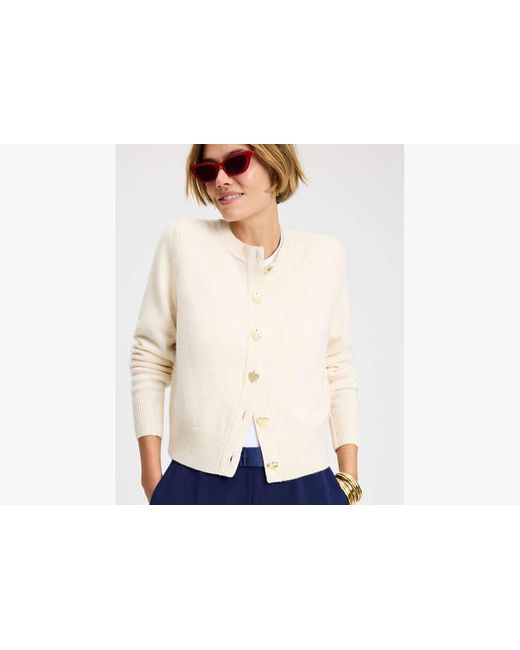 Kate Spade White Heart Button Nell Cardigan