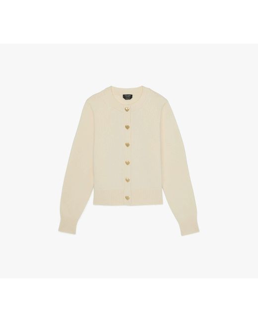 Kate Spade White Heart Button Nell Cardigan