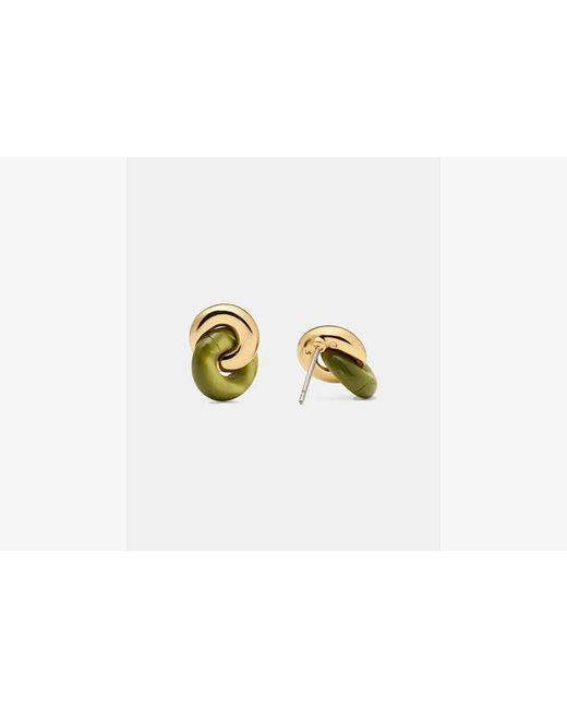 Kate Spade White Interlock Studs