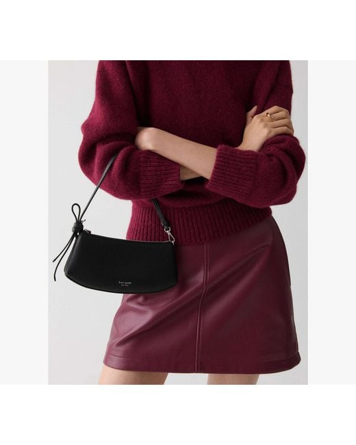 Kate Spade Black Small Loop Zip Pochette Bag