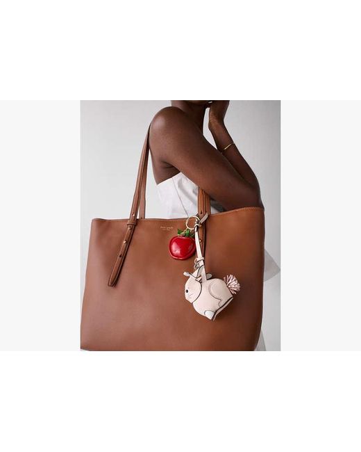 Kate Spade White Charmed Pippa Rabbit Bag Charm