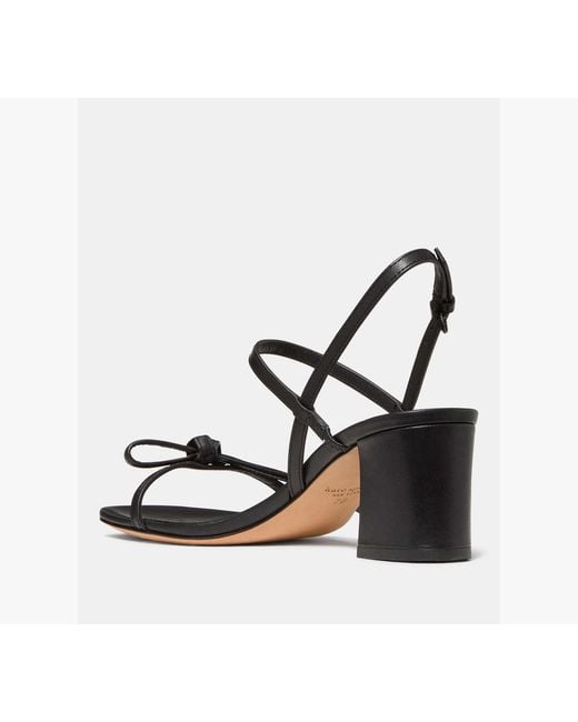 Kate Spade Black Loop Block Heel Sandal