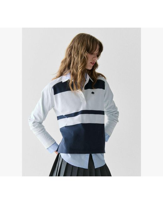 Kate Spade Gray Kate Spade Colorblock Rugby Shirt