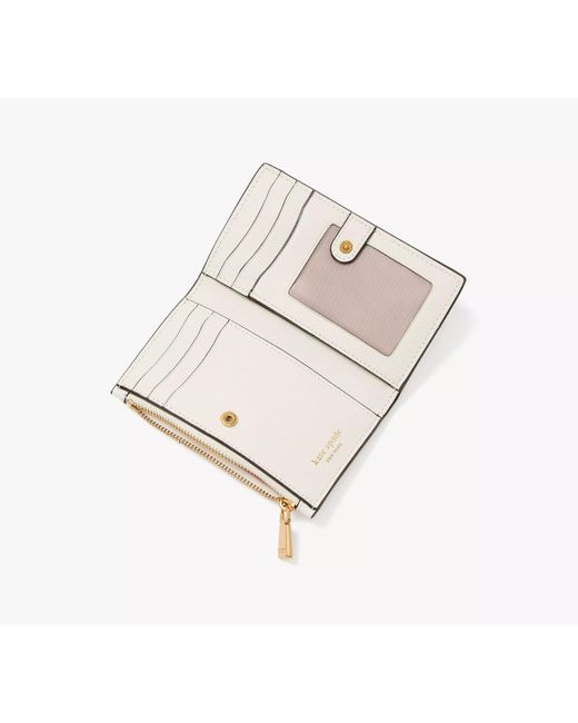 Kate Spade Black Morgan Bow Embellished Small Slim Bifold Wallet