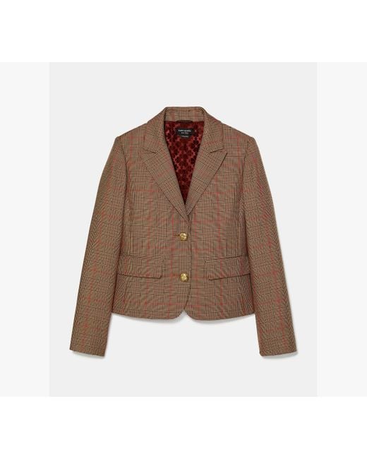 Kate Spade Brown Plaid School Girl Blazer