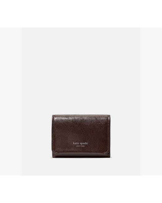 Kate Spade Brown Halo Glazed Card Case Trifold Wallet