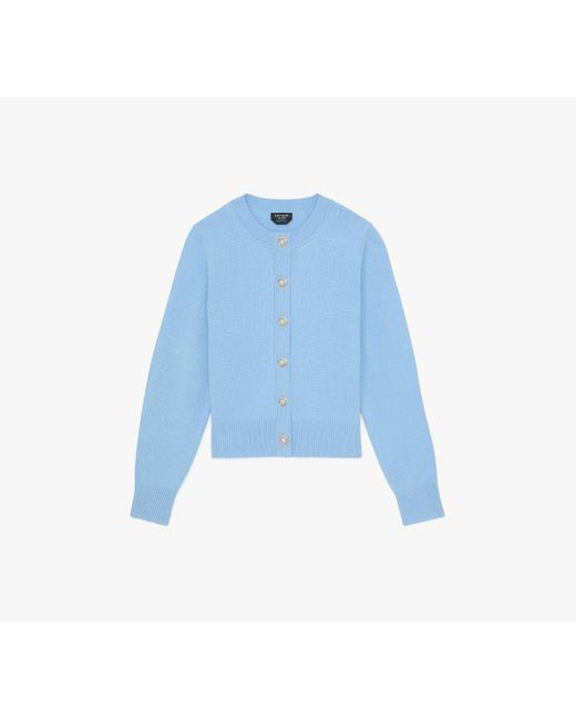 Kate Spade Blue Nell Cardigan Mit Perlknöpfen