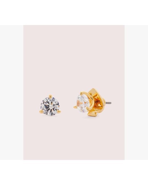 Kate Spade Pink Brilliant Statements Mini Tri-Prong Studs