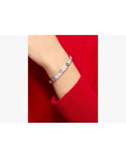Kate Spade Gray Heritage Bloom Hinged Bangle
