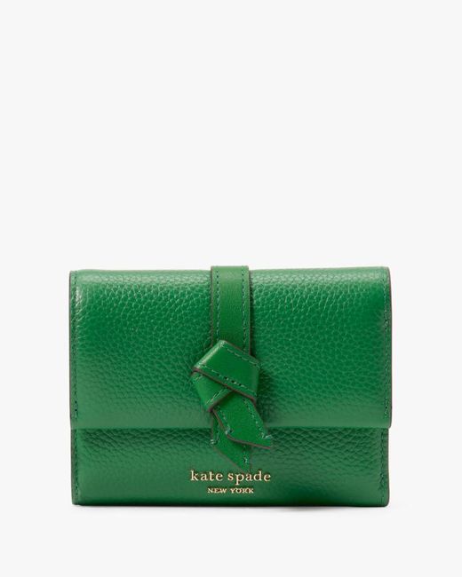 Kate Spade Green Knott Small Compact Wallet