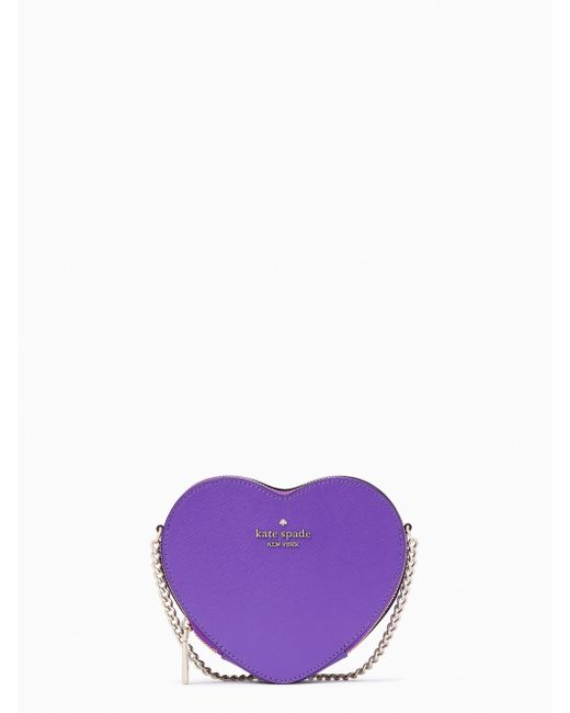 Kate Spade Love Shack Mini Heart Crossbody Bag in Purple | Lyst Canada