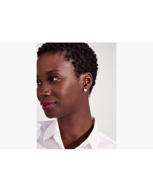 Kate Spade White Kate Spade My Love Heart Stud Earring
