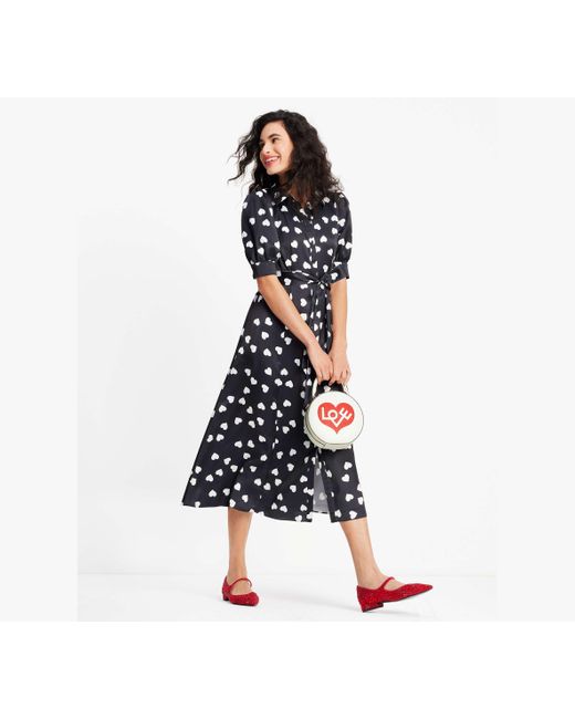 Kate Spade White Scattered Hearts Shirtdress