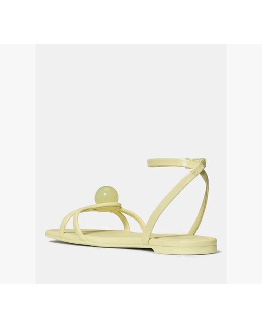 Kate Spade Metallic Harmony Smooth Leather Flat Sandal