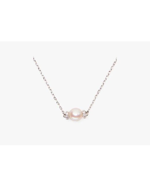 Kate Spade Metallic Kate Spade Fine Meant To Be Pearl & Diamond Pendant