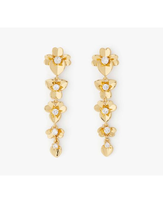 Kate Spade Metallic Precious Pansy Linear Earrings