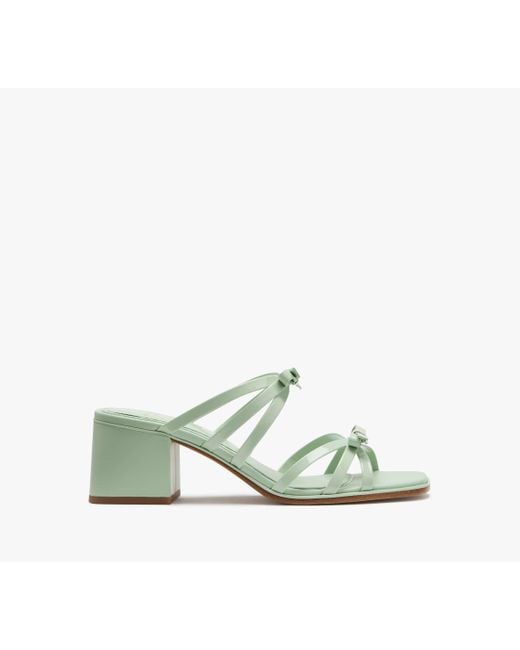 Kate Spade White Carolina Patent Block Heel Sandals