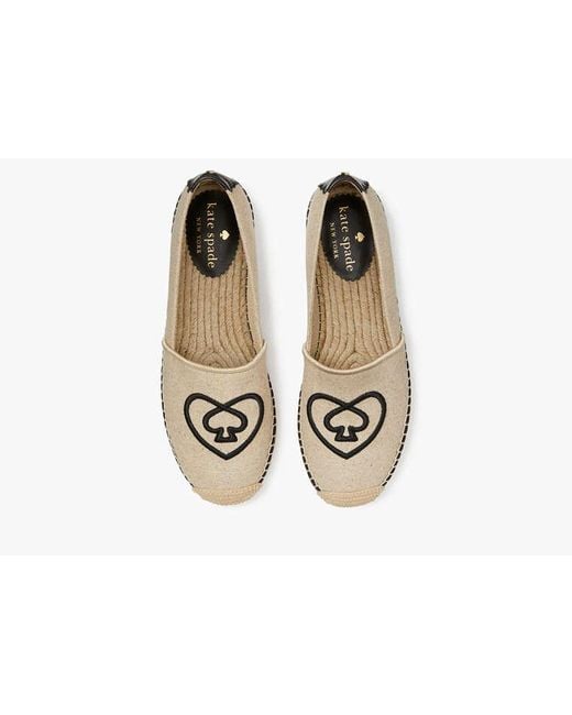 Kate Spade Metallic Kate Spade Gwen Heart Spade Espadrilles