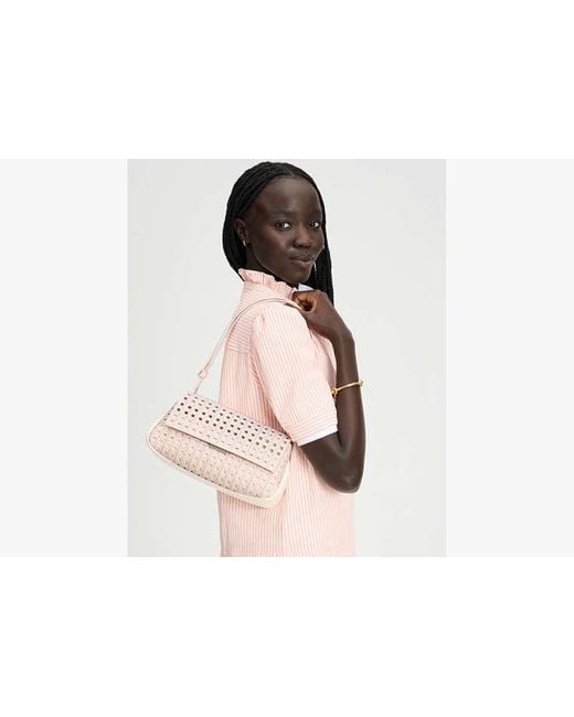 Kate Spade White Grace Perforated Convertible Shoulder Bag
