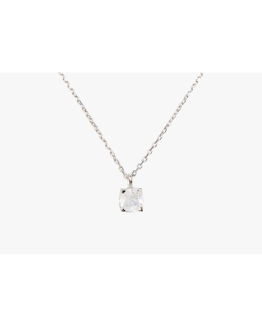 Kate Spade White Kate Spade Little Luxuries 6Mm Square Pendant