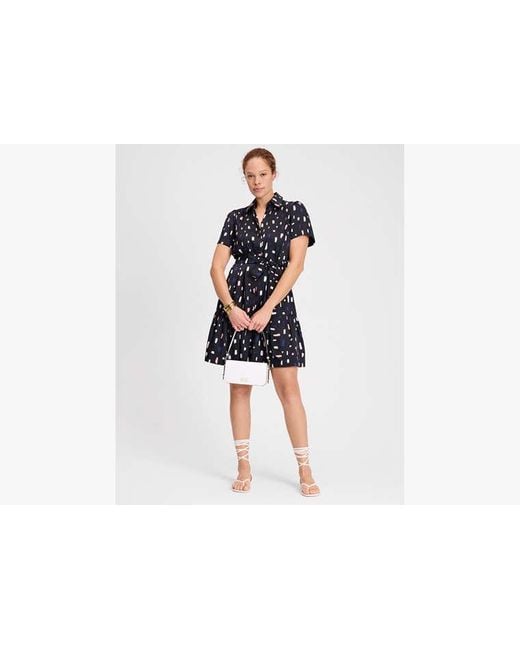 Kate Spade Painterly Strokes Shirt Dress in Blue | Lyst UK