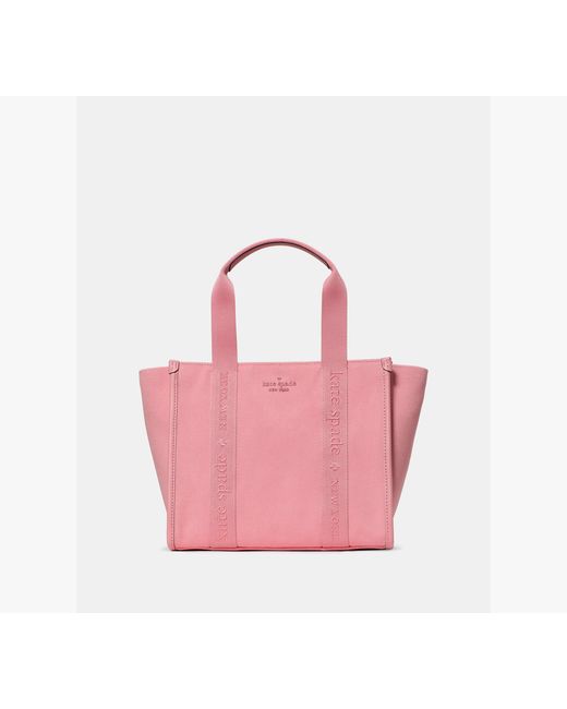 Kate Spade Pink Kate Spade Kip Canvas Small Tote Bag
