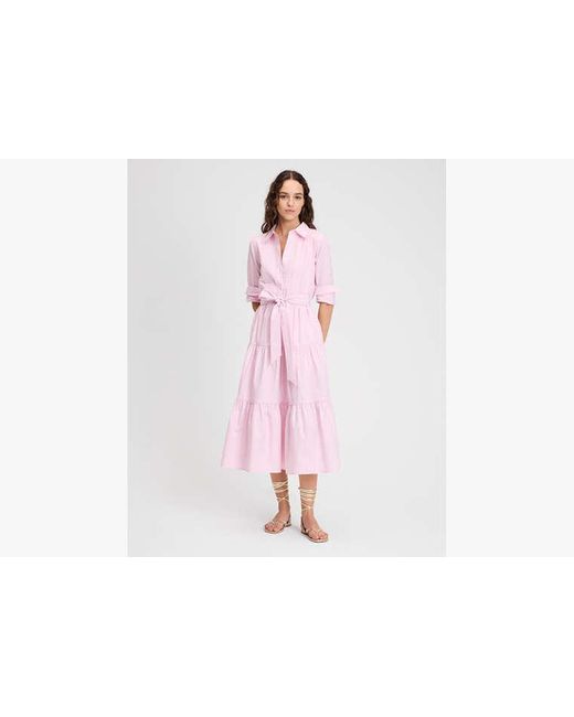 Kate Spade Pink Hemdkleid Mit Biesen, Gestuft